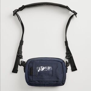 NWT. Zara Blue Mini Nylon Messenger/Crossbody Bag.